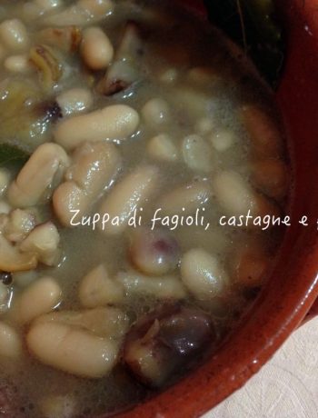 zuppa di fagioli castagne e porcini