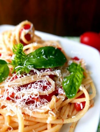 spaghetti al pomodorino fresco e ricotta salata
