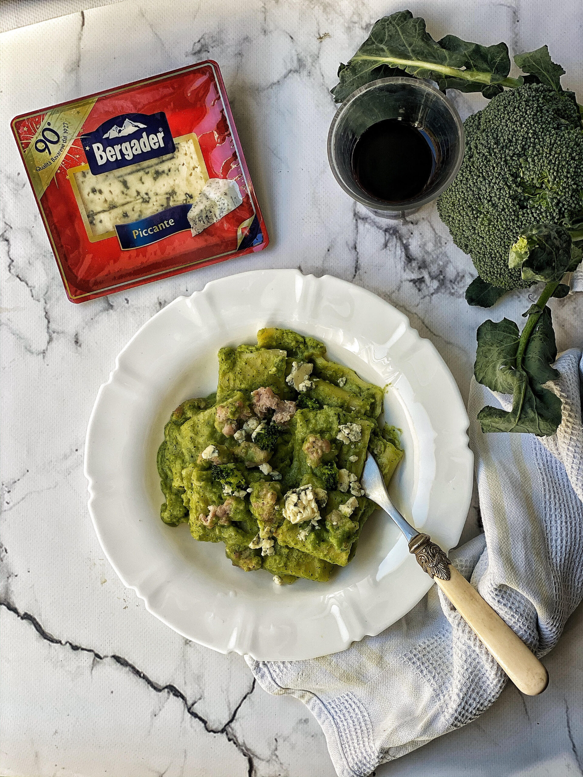Pasta con crema di broccoli, patate e salsiccia - Francesca ( e il suo blog)